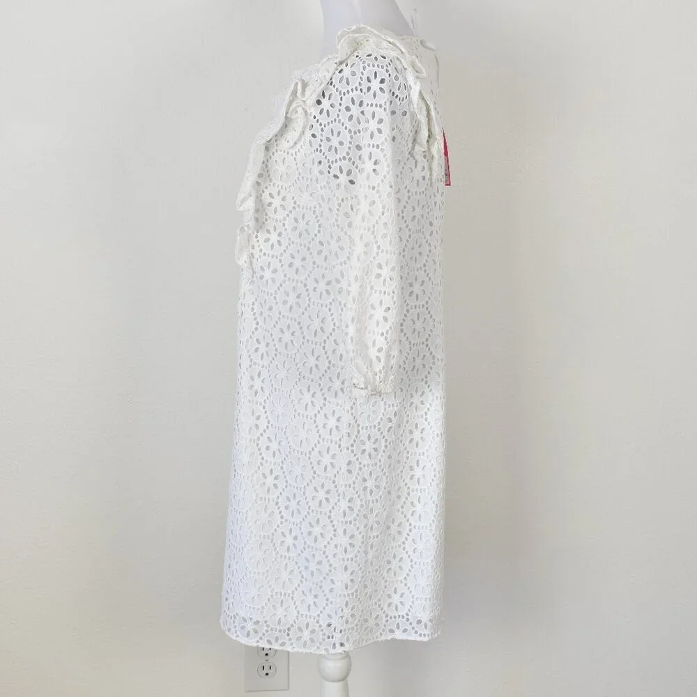 Lilly Pulitzer Primm Sand Dollar Eyelet Shift Dress White NEW - M - Picture 7 of 13